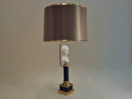 Camille Tharaud vintage Limoges table lamp, 1960`s ca, French